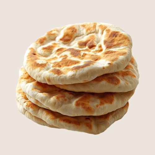 Illustration of stacked grilled pita bread